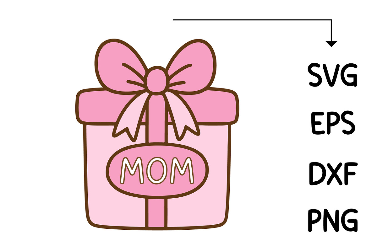 Cute Gift SVG for Mom, an Object Graphic by Creative Art (Photo 2 of 6)