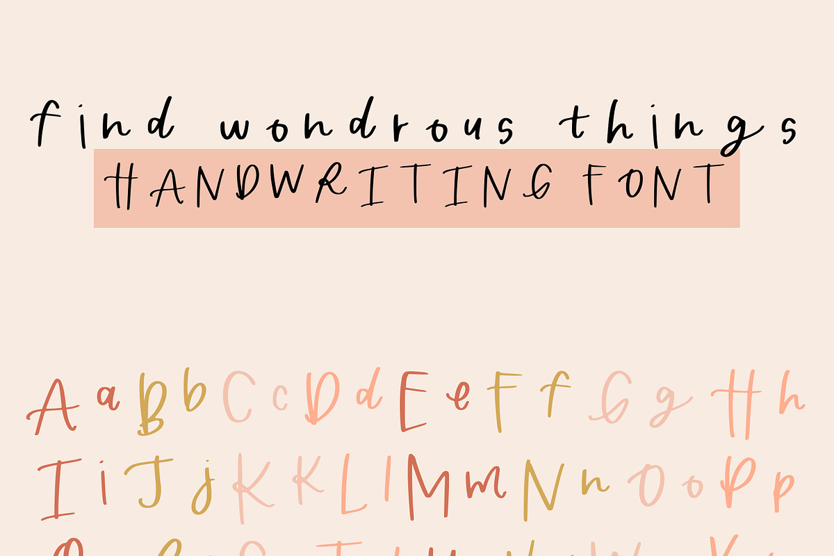 Find Wondrous Things Handwritten, a Font by lindsaygriswold (Photo 1 of 2)