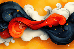 Vibrant abstract swirl design with d, a Photo by Tanuart