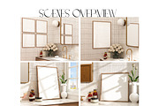 4 frame mockups Romantic interior, a Product Mockup by N digital designs (Thumbnail 5 of 5)