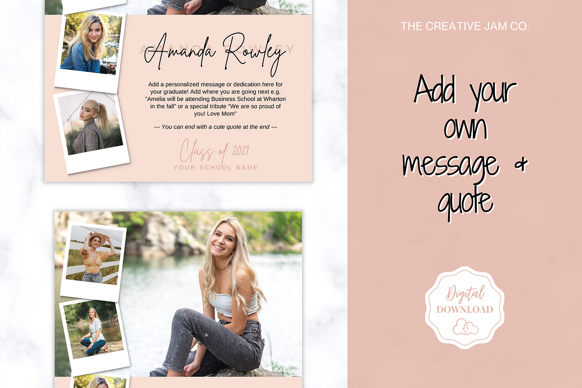 Graduation Yearbook Ad Template, a Magazine Template by Templatables (Photo 6 of 8)