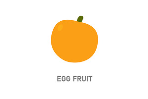 Egg fruit, canistel. Exotic tropical, a Food Illustration by GraphiShop