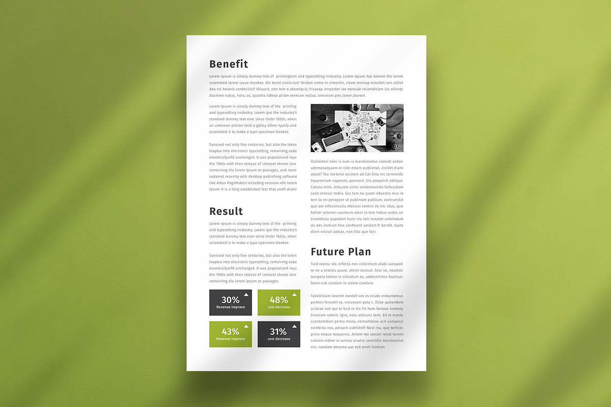 Canva Case Study Template, a Brochure Template by DesignDevisers (Photo 7 of 10)