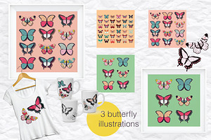 Summer Patterns- Butterflies, Leaves