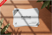 Business Card Wooden Desk PSD, a Product Mockup by Bruno's Shop (Thumbnail 1 of 3)