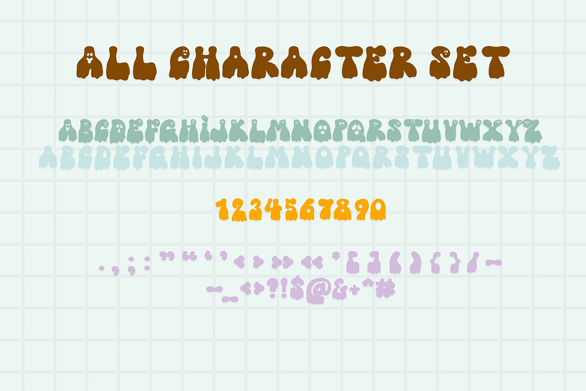Groovy Ghost - retro Halloween font, a Handwritten Font by Brown Cupple (Photo 7 of 8)