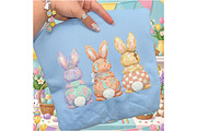 Floral Brushstroke Easter Bunny Png, an Illustration by Designking (Thumbnail 1 of 6)