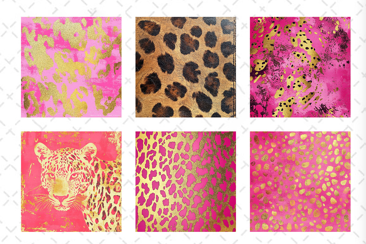 Pink and Gold Leopard Digital Paper, a Work Illustration by Dream Creation (Photo 3 of 5)