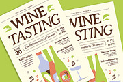 Summer Wine Tasting Flyer, a Flyer Template by Gumico Studio. (Thumbnail 3 of 3)