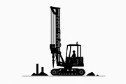 Heavy Equipment Silhouette Set, an Illustration by Designer_Momina (Thumbnail 3 of 10)