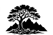 50 Sacred Mountain Tree Silhouette, an Empty State Illustration by Amazin_art (Thumbnail 26 of 37)