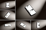 iPhone Mockup Dark Scene, an iPhone Mockup by Momogi (Thumbnail 1 of 8)