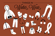 Things in Winter Wear - 15 Vectors, an Illustration by Little Pixel Shop (Thumbnail 3 of 4)