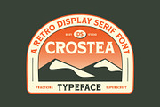 Crostea – Retro Display Serif Font, a Serif Font by Drizy (Thumbnail 1 of 20)