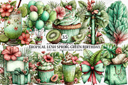 Tropical Lush Spring Green Birthday, an Illustration by Canvas Craft (Thumbnail 1 of 7)