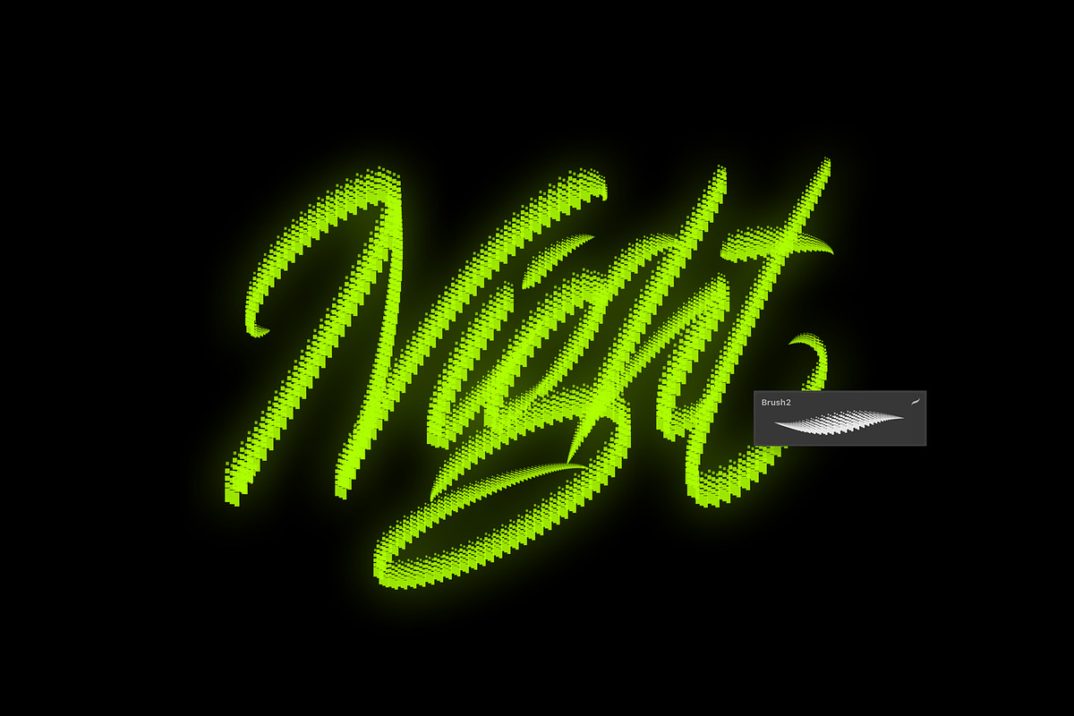 40+ Procreate Lettering Brushes, a Brush Add-On by Nurmiftah (Photo 5 of 18)