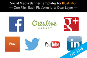 Blank Social Banner Templates for AI