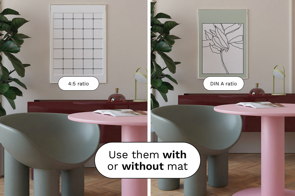 Mockup Set. Silver Frame Mockups ARI, a Household Mockup by Bonumo (Photo 5 of 10)