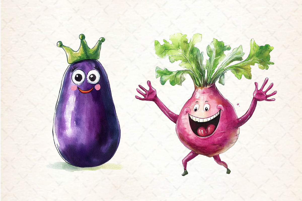 Funny Fruits & Vegetables Clipart, an Illustration by Dream Creation (Photo 6 of 6)