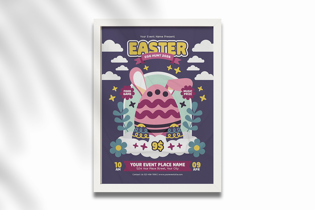 Playful Easter Egg Hunt Flyer, a Flyer Template by Huge Dream Studio (Photo 5 of 5)