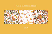 Autumn Wildflowers Digital Paper Set, a Pattern Graphic by AllNikArt (Thumbnail 2 of 6)