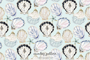 Luxury shell pattern, a Pattern Graphic by Pink Studio Art
