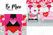 Be Mine Scene, a Seasonal Illustration by GlamArtZhanna (Thumbnail 1 of 2)