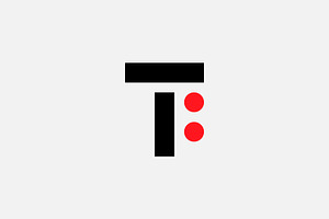 Letter TF Circle Dot Logo