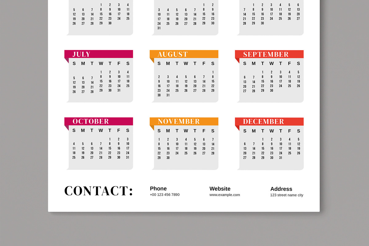 Calendar 2026 Layout Template, a Stationery Template by MightyDesign (Photo 3 of 6)
