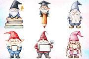 Watercolor Graduation Gnome Clipart, an Illustration by Canvas Craft (Thumbnail 3 of 4)