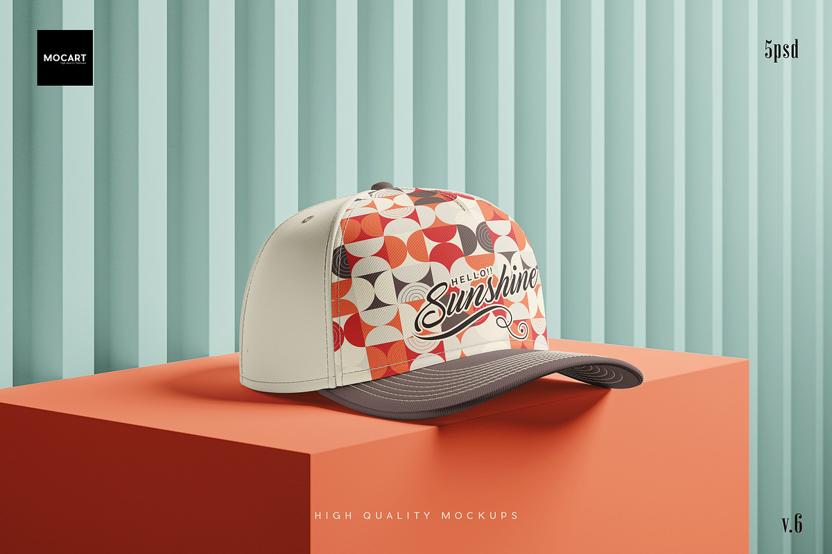 Cap Mockup Set v.6, an Apparel Mockup by Mocart (Photo 4 of 9)