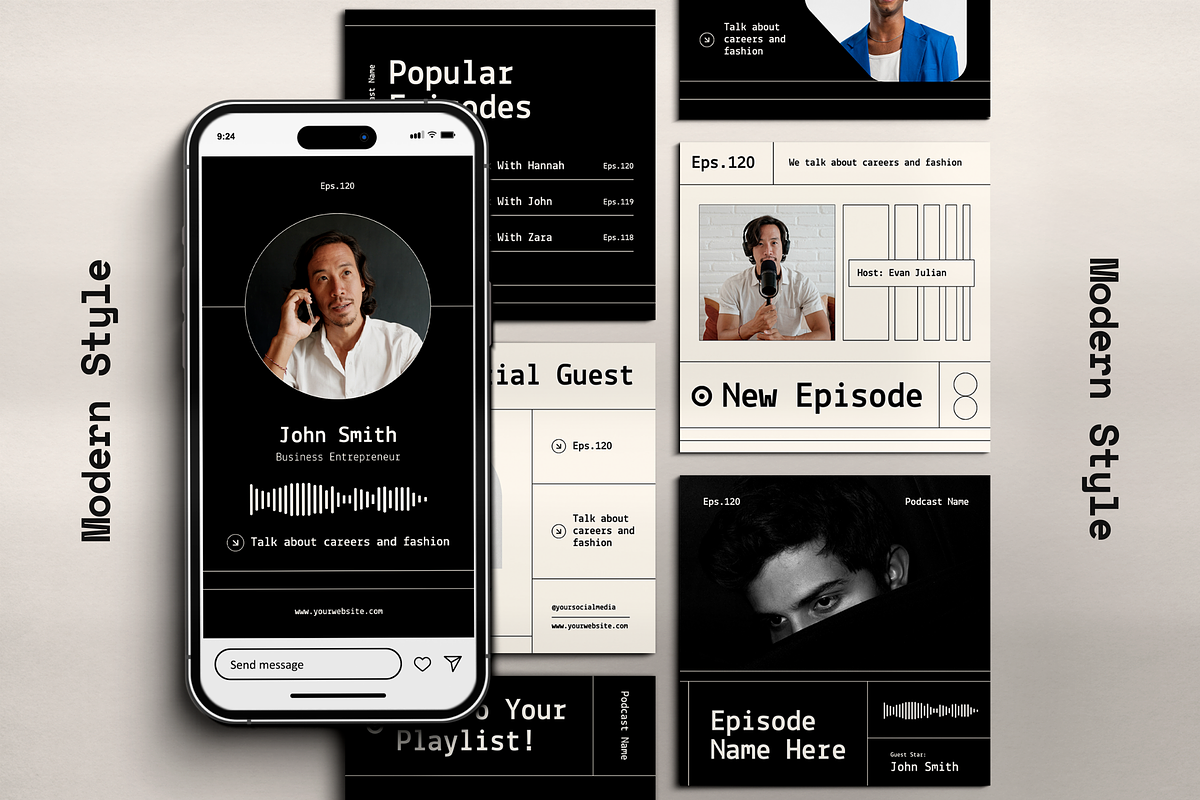 120 Podcast Instagram Template, a Social Media Template by Branding Victory STD (Photo 6 of 10)
