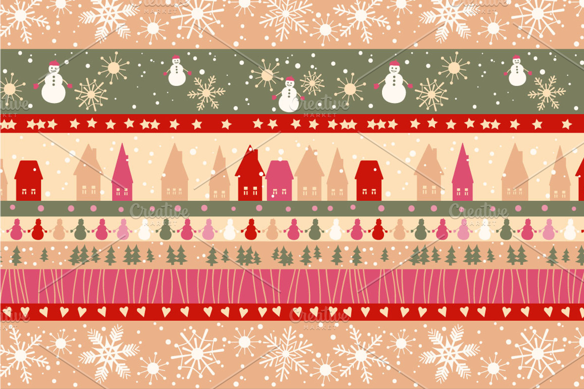 Christmas Seamless Patterns, a Pattern Graphic by Sunny Design (Photo 2 of 5)