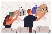 People travel by air in plane set, a Transportation Illustration by Good Studio (Thumbnail 14 of 16)