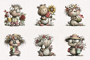 Summer Funny Capybara Clipart, an Illustration by CreationArt (Thumbnail 7 of 7)