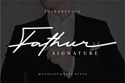 Fathur - Luxury Signature Font, a Script Font by PutraCetol Studio (Thumbnail 1 of 9)