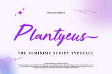 Plantyeus - Feminime Script Font