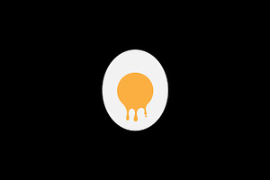 Abstract Egg Melted Logo Symbol