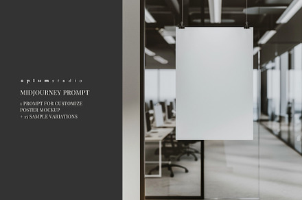 Customizable prompt poster mockup