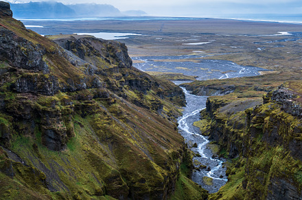 Beautiful autumn view from Múlagljúfur Canyon to Fjallsárlón, a Nature Photo by YuriyB