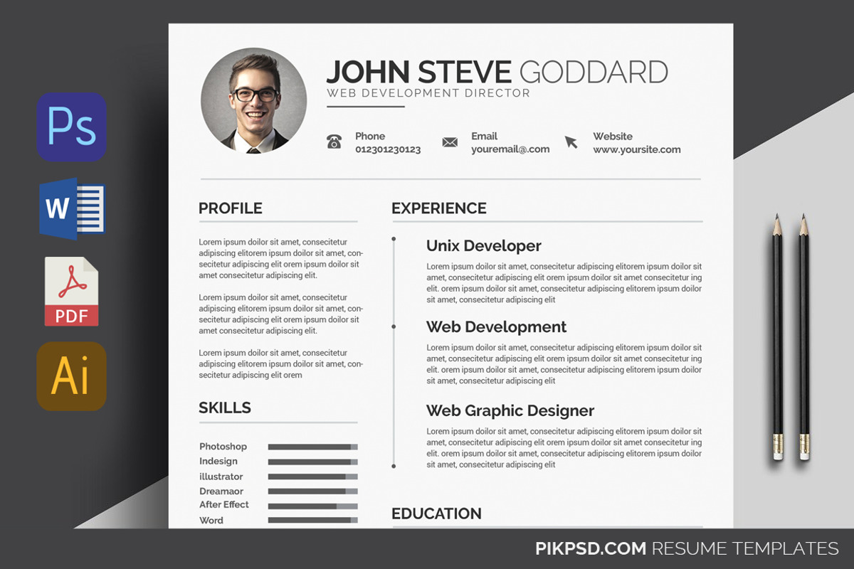 Resume CV, a Resume Template by graphicforest (Photo 2 of 5)