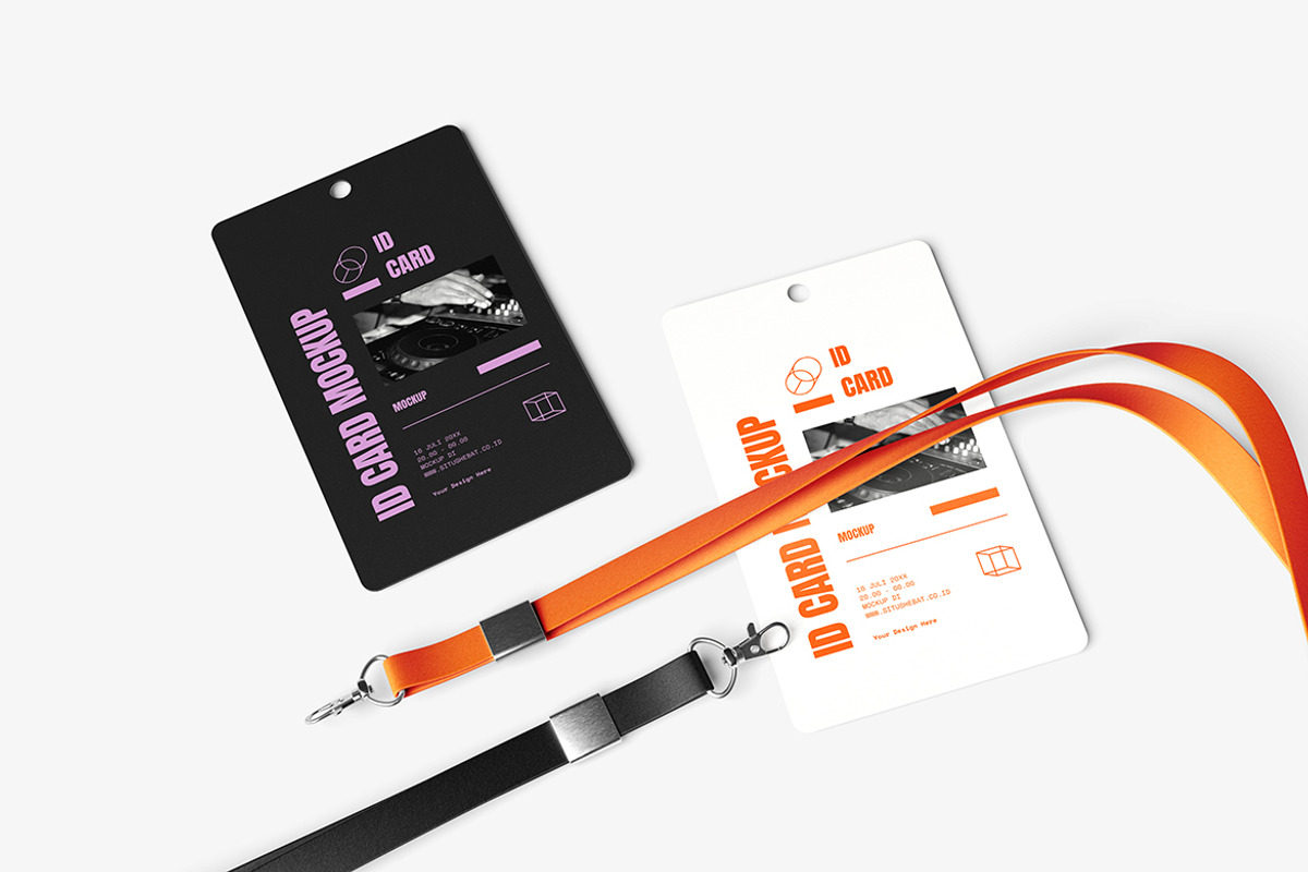 ID Card Mockup, an Advertising Mockup by Pikachudesign (Photo 2 of 5)