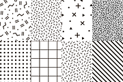 Black and white set memphis patterns, a Pattern Graphic by Fay_Francevna (Thumbnail 3 of 3)