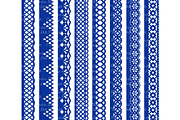 Royal Blue Lace Clipart Borders, an Illustration by Amanda Ilkov (Thumbnail 4 of 5)