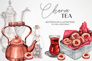 Tea Charm Watercolor collection, a Food Illustration by CrystalinaShop (Thumbnail 1 of 5)