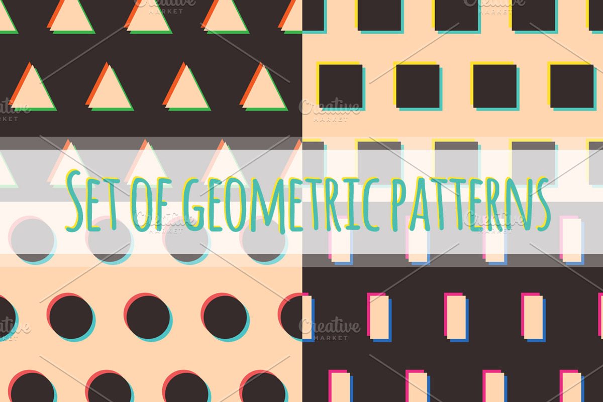 Set of geometric patterns