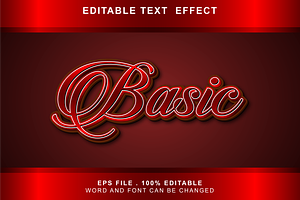 Basic Text Effect Editable