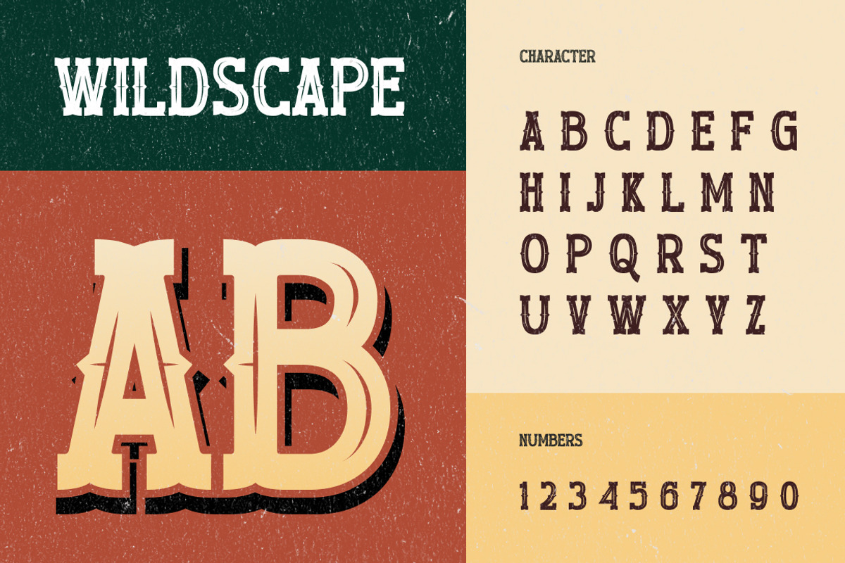 Wildscape Vintage Western Serif Font, a Slab Serif Font by Vadovastd (Photo 2 of 7)