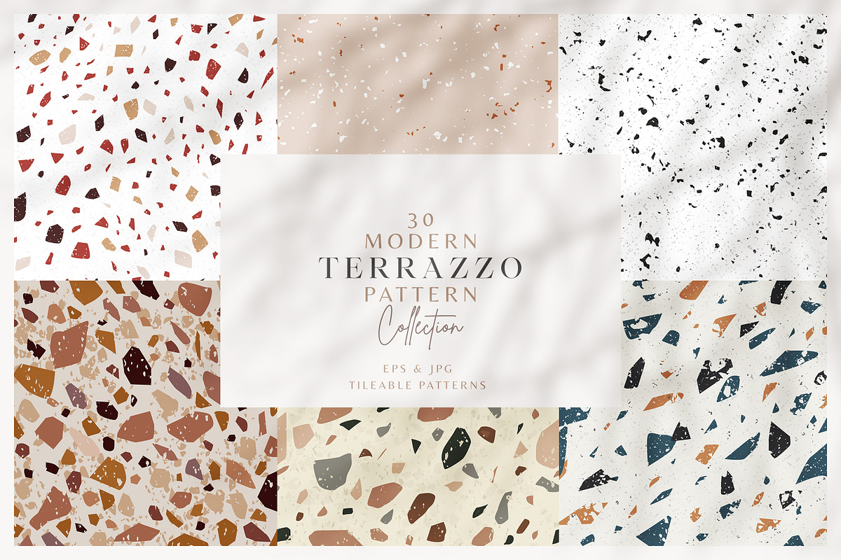 30 Terrazzo Seamless Pattern Kit, a Pattern Graphic by AndrewPixel