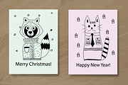 Christmas doodle set, an Animal Illustration by alexmakarova (Thumbnail 10 of 11)